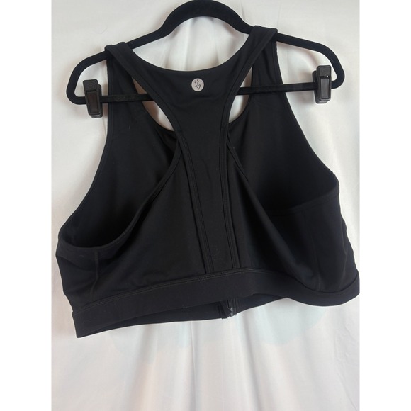 TORRID ACTIVE Black Zip Front Racerback Sports Bra Plus Size Torrid 4 - Picture 7 of 7